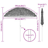 Ombrello da giardino Naturale 205 x 205 x 210 cm