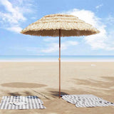 Ombrellone da Spiaggia Marrone  160 x 196 cm Acciaio