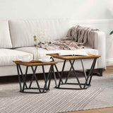 Set tavolini 2 pcs legno di recupero