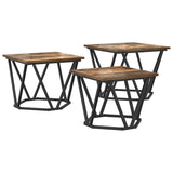 Tavolino da salotto 3 pcs Rovere fumo 50 x 50 x 40 cm