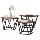 Tavolino da salotto 3 pcs Rovere fumo 50 x 50 x 40 cm