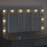 Specchio da Vanità con specchio Grigio cemento 100 x 55 x 18 cm