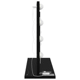 Specchio da Vanità con specchio Rovere Nero 60 x 45 x 18 cm