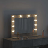 Specchio da Vanità con specchio Grigio cemento 60 x 45 x 18 cm