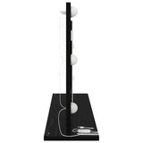 Specchio da Vanità con specchio Rovere Nero 80 x 45 x 18 cm