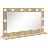 Specchio da Vanità con specchio Rovere Sonoma 80 x 45 x 18 cm