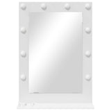 Specchio da Vanità Rettangolare Bianco 70 x 50 x 18 cm