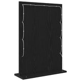 Specchio da Vanità con specchio Rovere Nero 70 x 50 x 18 cm