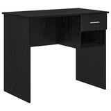 Scrivania Rovere Nero 90 x 49 x 75 cm Legno truciolato