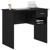 Scrivania Rovere Nero 90 x 49 x 75 cm Legno truciolato
