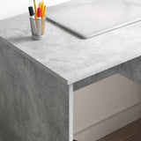 Scrivania Grigio cemento 90 x 49 x 75 cm Legno truciolato