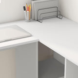 Scrivania Bianco 142 x 102 x 73 cm Legno truciolato