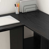 Scrivania Rovere Nero 142 x 102 x 73 cm Legno truciolato