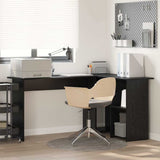 Scrivania Rovere Nero 142 x 102 x 73 cm Legno truciolato