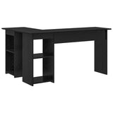 Scrivania Rovere Nero 142 x 102 x 73 cm Legno truciolato