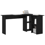 Scrivania Rovere Nero 142 x 102 x 73 cm Legno truciolato