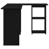 Scrivania Rovere Nero 142 x 102 x 73 cm Legno truciolato