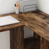 Scrivania Rovere fumé 142 x 102 x 73 cm Legno truciolato