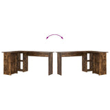 Scrivania Rovere fumé 142 x 102 x 73 cm Legno truciolato