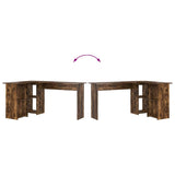 Scrivania Rovere fumé 142 x 102 x 73 cm Legno truciolato