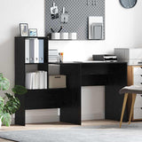 Scrivania Rovere Nero 131,5 x 50 x 106,5 cm Legno truciolato