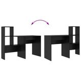 Scrivania Rovere Nero 131,5 x 50 x 106,5 cm Legno truciolato