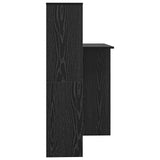 Scrivania Rovere Nero 131,5 x 50 x 106,5 cm Legno truciolato