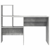 Scrivania con lo scaffale Grigio cemento 131,5 x 50 x 106,5 cm