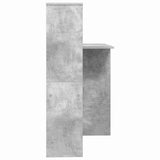 Scrivania con lo scaffale Grigio cemento 131,5 x 50 x 106,5 cm
