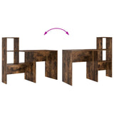 Scrivania Rovere fumé 131,5 x 50 x 106,5 cm Legno truciolato