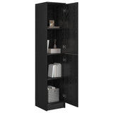Highboard Rovere nero 35 x 39 x 168 cm Legno truciolato
