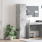 Highboard Grigio cemento 35 x 39 x 168 cm Legno truciolato