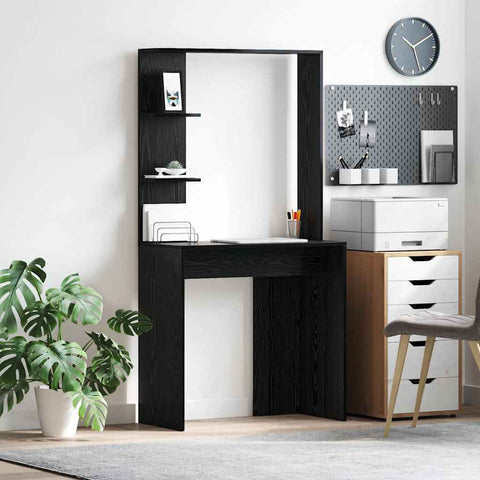 Scrivania Rovere Nero 78,5 x 37 x 154,5 cm Legno truciolato