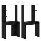 Scrivania Rovere Nero 78,5 x 37 x 154,5 cm Legno truciolato