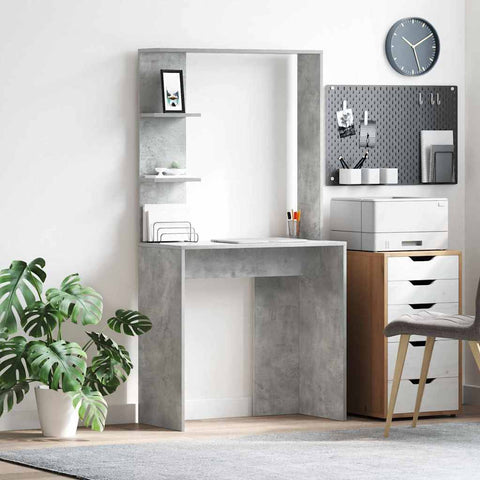 Scrivania Grigio cemento 78,5 x 37 x 154,5 cm Legno truciolato