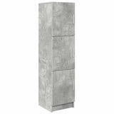 Highboard Grigio cemento 31,5 x 32 x 124 cm Legno truciolato