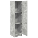 Highboard Grigio cemento 31,5 x 32 x 124 cm Legno truciolato