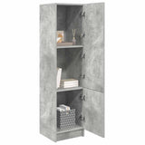 Highboard Grigio cemento 31,5 x 32 x 124 cm Legno truciolato
