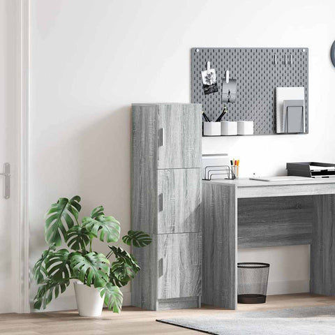 Highboard Grigio sonoma 31,5 x 32 x 124 cm Legno truciolato