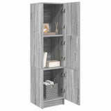 Highboard Grigio sonoma 31,5 x 32 x 124 cm Legno truciolato