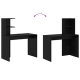 Scrivania Rovere Nero 102 x 50 x 124 cm Legno truciolato