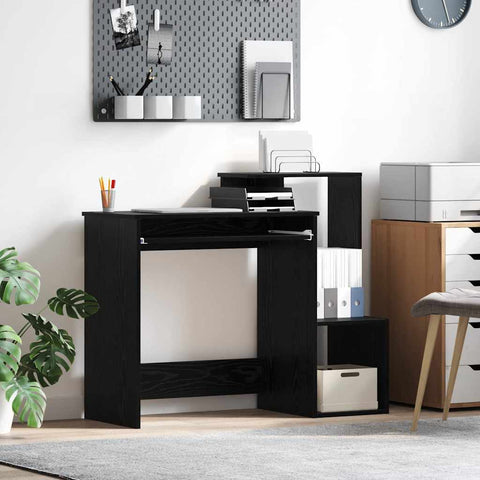 Scrivania Rovere Nero 106 x 41 x 88.5 cm Legno truciolato
