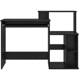 Scrivania Rovere Nero 120,5 x 44 x 88,5 cm Legno truciolato