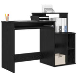 Scrivania Rovere Nero 120,5 x 44 x 88,5 cm Legno truciolato