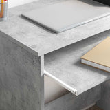 Scrivania Grigio cemento 120,5 x 44 x 88,5 cm Legno truciolato