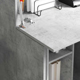 Scrivania con lo scaffale Grigio cemento 71,5 x 31,5 x 106,5 cm
