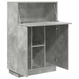 Scrivania con lo scaffale Grigio cemento 71,5 x 31,5 x 106,5 cm