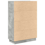 Scrivania con lo scaffale Grigio cemento 71,5 x 31,5 x 106,5 cm