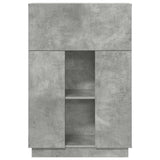 Scrivania con lo scaffale Grigio cemento 71,5 x 31,5 x 106,5 cm