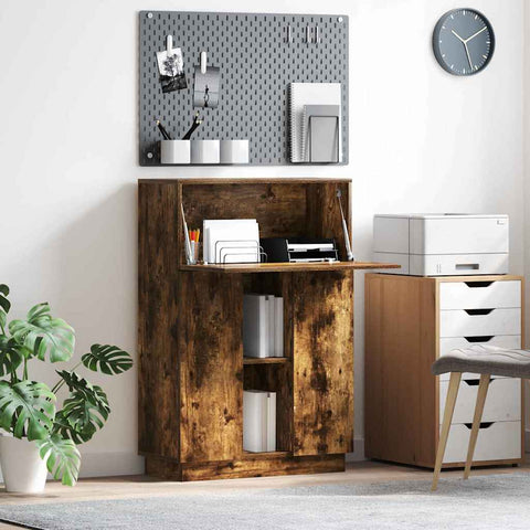 Scrivania Rovere fumé 71,5 x 31,5 x 106,5 cm Legno truciolato
